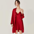 ZASILK | 2-Piece Pure Silk Nightgown & Robe Set, Luxurious 19 Momme Mulberry Silk