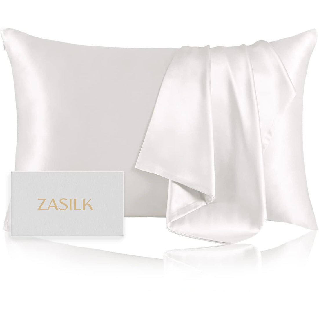 ZASILK White Pure Silk Pillowcase Range - Enhancing Beauty Sleep with Silk Elegance