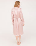 ZASILK | 22 Momme Long-Sleeve Silk Dress with Lace Ruffled Cuffs, Luxurious Comfort for Every Night