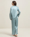 ZASILK | 22 Momme Classic Silk Pajama Set, Self-Tie Waist Mother-of-Pearl Buttons