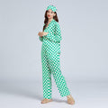 ZASILK | Classic Checkerboard Silk Pajama Set, 19 Momme Notched Collar