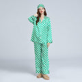 ZASILK | Classic Checkerboard Silk Pajama Set, 19 Momme Notched Collar